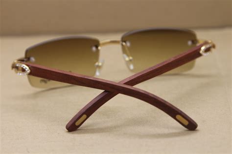 cartier wood frames men's|cartier rimless glasses wood.